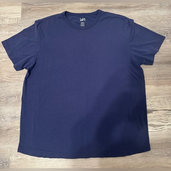 Lee Basic T-Shirt Men's XL Crew Neck Blue Used Smoke Free Home - Picture 1 of 10